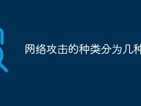 网络攻击的种类分为几种形式-路由网