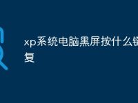 xp系统电脑黑屏按什么键恢复-路由网