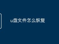 u盘文件怎么恢复-路由网