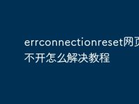 errconnectionreset网页打不开怎么解决教程-路由网