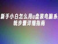 新手小白怎么用u盘装电脑系统步骤详细指南-路由网