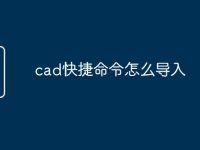 cad快捷命令怎么导入-路由网