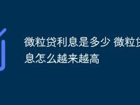 微粒贷利息是多少 微粒贷利息怎么越来越高-路由网