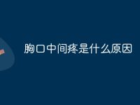 胸口中间疼是什么原因-路由网