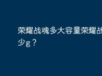 荣耀战魂多大容量荣耀战魂多少g？-路由网