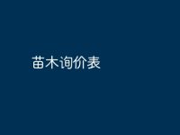 苗木询价表-路由网