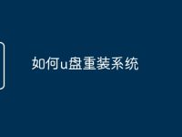 如何u盘重装系统-路由网