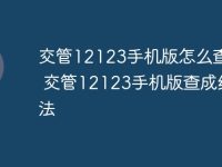 交管12123手机版怎么查成绩 交管12123手机版查成绩方法-路由网