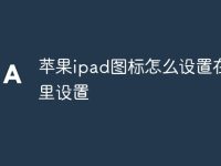 苹果ipad图标怎么设置在哪里设置-路由网
