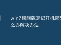 win7旗舰版忘记开机密码怎么办解决办法-路由网
