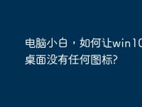 电脑小白,如何让win10电脑桌面没有任何图标?-路由网