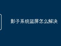 影子系统蓝屏怎么解决-路由网