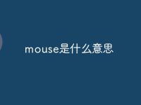 mouse是什么意思-路由网