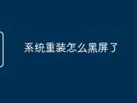 系统重装怎么黑屏了-路由网