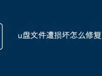 u盘文件遭损坏怎么修复-路由网