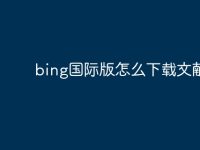 bing国际版怎么下载文献-路由网