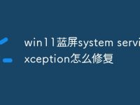 win11蓝屏system service exception怎么修复-路由网