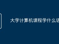 大学计算机课程学什么语言好-路由网