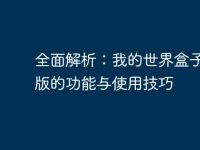 全面解析:我的世界盒子电脑版的功能与使用技巧-路由网