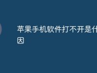 苹果手机软件打不开是什么原因-路由网