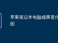 苹果笔记本电脑绿屏是什么原因-路由网