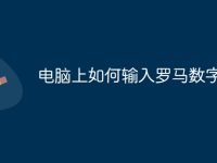 电脑上如何输入罗马数字-路由网