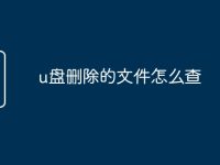 u盘删除的文件怎么查-路由网
