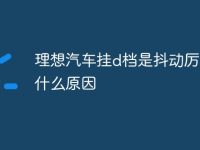 理想汽车挂d档是抖动厉害是什么原因-路由网