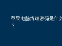 苹果电脑终端密码是什么密码?-路由网