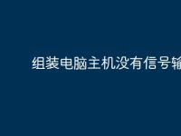 组装电脑主机没有信号输入-路由网