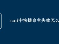 cad中快捷命令失效怎么处理-路由网