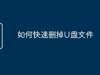 如何快速删掉U盘文件-路由网