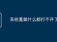 系统重装什么都打不开了-路由网