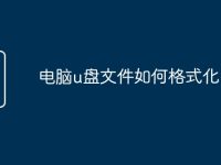 电脑u盘文件如何格式化-路由网