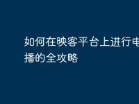 如何在映客平台上进行电脑直播的全攻略-路由网