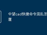 中望cad快捷命令混乱怎么重置-路由网