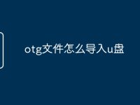 otg文件怎么导入u盘-路由网
