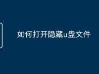 如何打开隐藏u盘文件-路由网