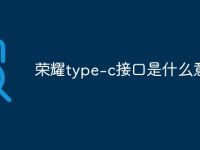 荣耀type-c接口是什么意思-路由网