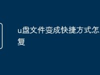 u盘文件变成快捷方式怎么恢复-路由网