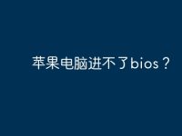 苹果电脑进不了bios？-路由网