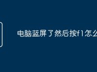 电脑蓝屏了然后按f1怎么搞-路由网