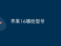 苹果16哪些型号-路由网