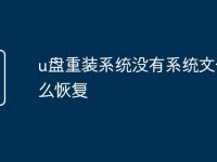 u盘重装系统没有系统文件怎么恢复-路由网