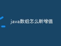 java数组怎么新增值-路由网