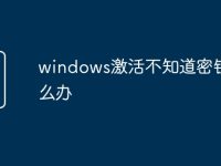 windows激活不知道密钥怎么办-路由网