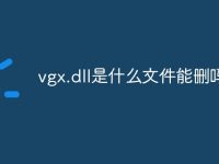 vgx.dll是什么文件能删吗-路由网