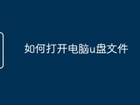 如何打开电脑u盘文件-路由网