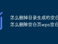 怎么删掉目录生成的空白页 怎么删除空白页wps空白页-路由网