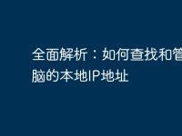 全面解析：如何查找和管理电脑的本地IP地址-路由网